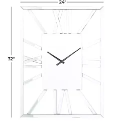 Clearance Kirklands Home Silver Glass Frame Wall Clock