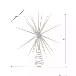 New Kirklands Home Glitter Starburst Tree Topper Silver