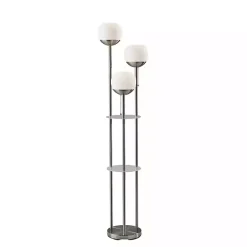 Hot Kirklands Home Silver Globe 3-Light Shelf Floor Lamp