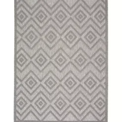 Sale Kirklands Home Gray Diamond Indoor/Outdoor Area Rug, 4x6 Silver