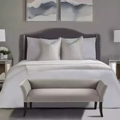 Online Kirklands Home Silver Melinda Accent Bench Gray