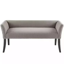 Online Kirklands Home Silver Melinda Accent Bench Gray