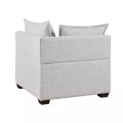 Outlet Kirklands Home Silver Modular Corner Accent Chair Gray