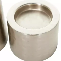 Best Kirklands Home Hammered Metal Candle Holders, Set of 3 Silver