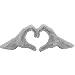 Best Kirklands Home Hand Heart Figurine SIlver
