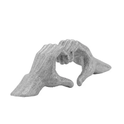 Best Kirklands Home Hand Heart Figurine SIlver