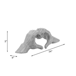 Best Kirklands Home Hand Heart Figurine SIlver