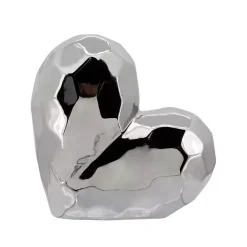 New Kirklands Home Heart Figurine SIlver