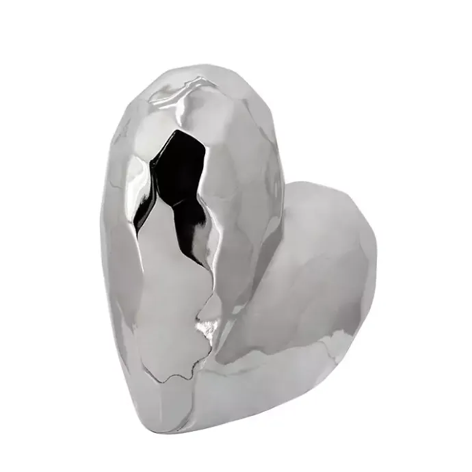 New Kirklands Home Heart Figurine SIlver