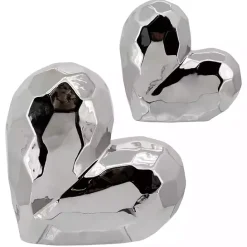 New Kirklands Home Heart Figurine SIlver