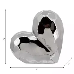 New Kirklands Home Heart Figurine SIlver