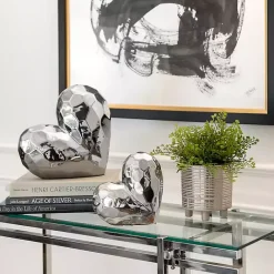 New Kirklands Home Heart Figurine SIlver