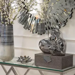 New Kirklands Home Heart Figurine SIlver