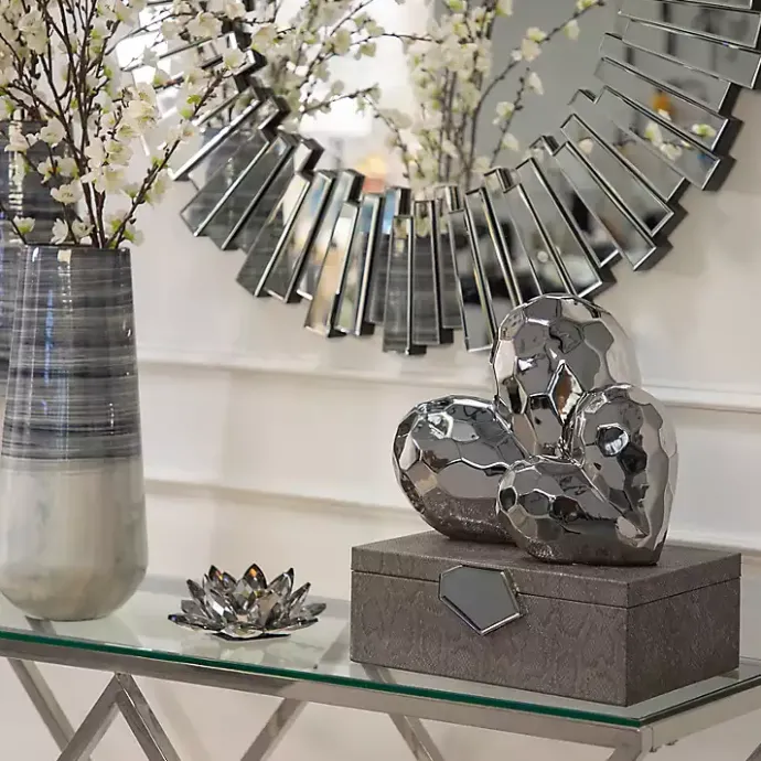 New Kirklands Home Heart Figurine SIlver