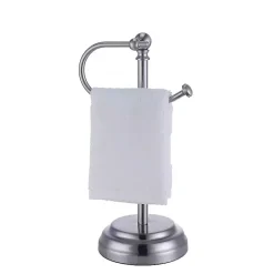 Online Kirklands Home Hook Countertop Towel Holder Silver
