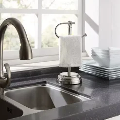 Online Kirklands Home Hook Countertop Towel Holder Silver