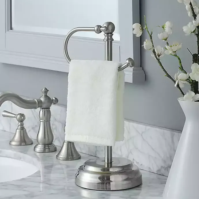 Online Kirklands Home Hook Countertop Towel Holder Silver