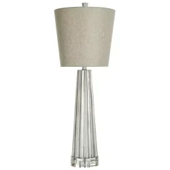 Outlet Kirklands Home Silver Leaf Tapered Buffet Lamp Tan