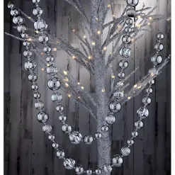 Outlet Kirklands Home Mercury Ball Tree Garland Silver