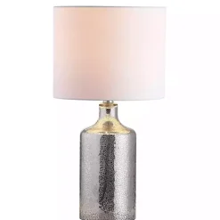 Best Kirklands Home Silver Mercury Glass Cylinder Table Lamp White