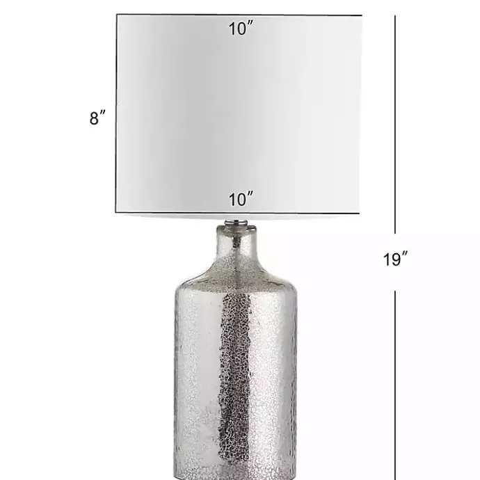 Best Kirklands Home Silver Mercury Glass Cylinder Table Lamp White