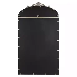Discount Kirklands Home Silver Metal Arch Ornate Crown Wall Mirror