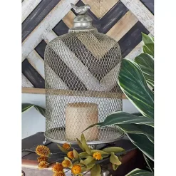 Outlet Kirklands Home Metal Bird Cage Cloche Lanterns, Set of 2 Silver