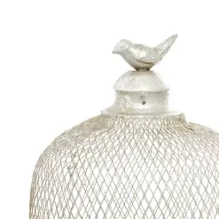 Outlet Kirklands Home Metal Bird Cage Cloche Lanterns, Set of 2 Silver