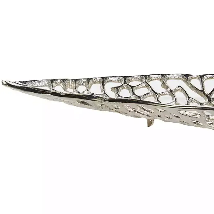 Clearance Kirklands Home Metal Leaf Trays, Set of 2 Silver