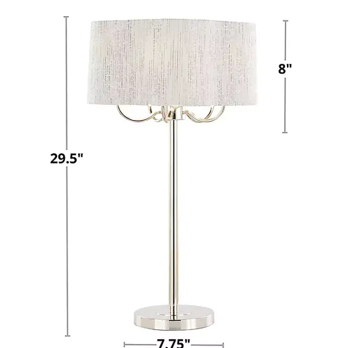 New Kirklands Home Silver Metal Lila Table Lamp