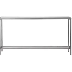 Online Kirklands Home Metal Mirrored Top Slim Console Table Silver