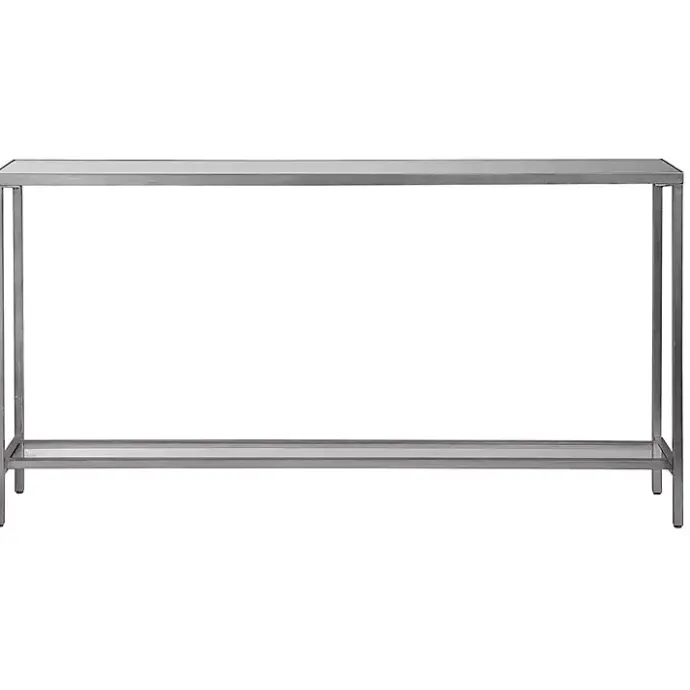 Online Kirklands Home Metal Mirrored Top Slim Console Table Silver