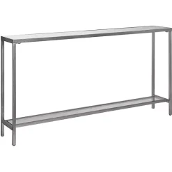 Online Kirklands Home Metal Mirrored Top Slim Console Table Silver