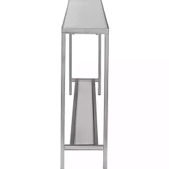 Online Kirklands Home Metal Mirrored Top Slim Console Table Silver