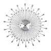 Hot Kirklands Home Silver Metal Sunburst Droplet Frame Clock