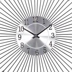 Hot Kirklands Home Silver Metal Sunburst Droplet Frame Clock