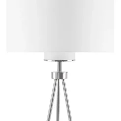 Clearance Kirklands Home Silver Metal Tripod Floor Lamp White
