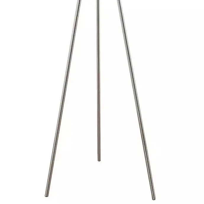 Clearance Kirklands Home Silver Metal Tripod Floor Lamp White