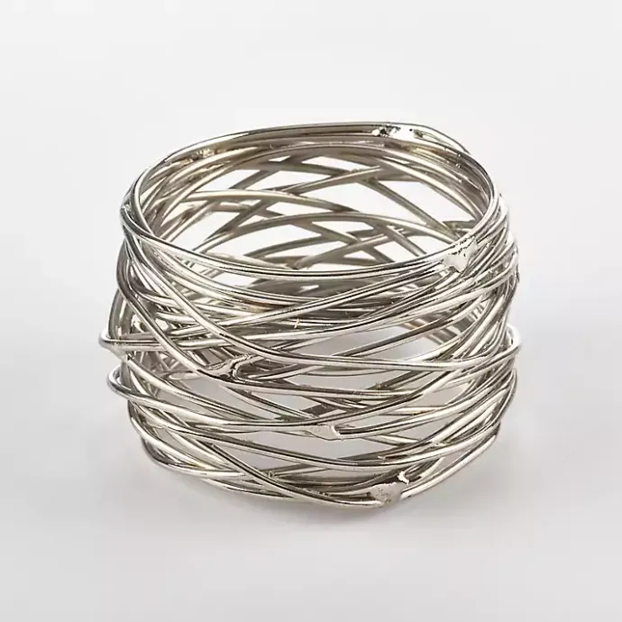 Online Kirklands Home Metal Twine Napkin Rings, Set of 4 Silver