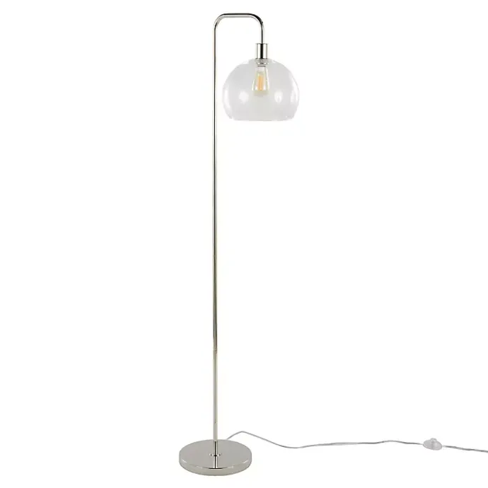 Online Kirklands Home Silver Metro Floor Lamp Clear