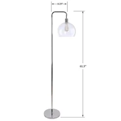 Online Kirklands Home Silver Metro Floor Lamp Clear