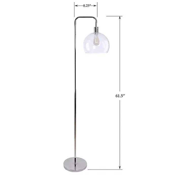 Online Kirklands Home Silver Metro Floor Lamp Clear