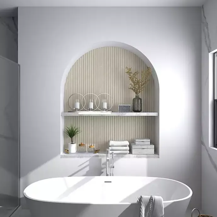 Kirklands Home Overlapping Halo Hurricane Candle Runner Silver