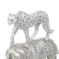 Kirklands Home Resin Stacked Animals Sculpture Silver