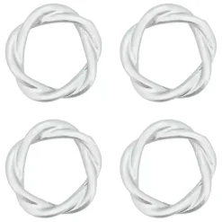 Outlet Kirklands Home Resin Twisted Napkin Rings, Set of 4 Silver