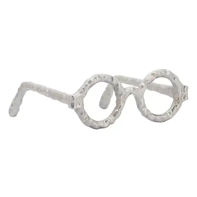 Clearance Kirklands Home Round Eye Glasses Sculpture Silver