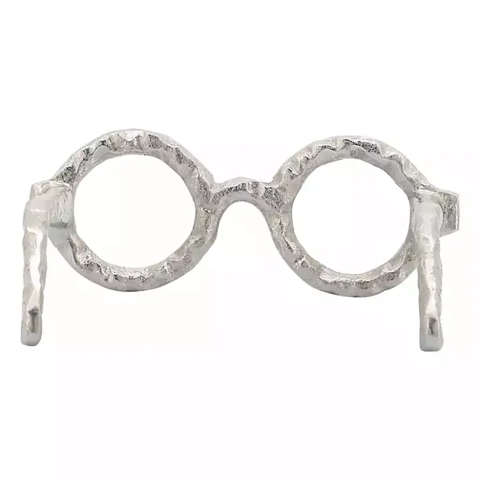 Clearance Kirklands Home Round Eye Glasses Sculpture Silver