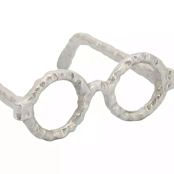 Clearance Kirklands Home Round Eye Glasses Sculpture Silver