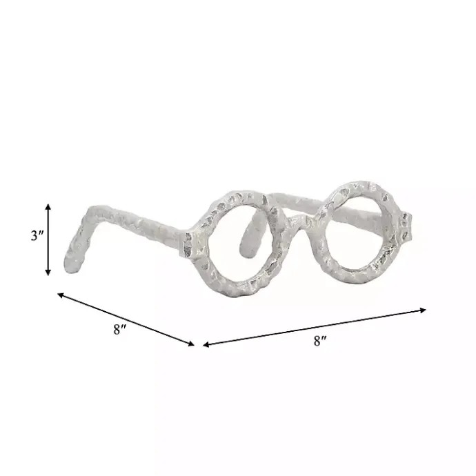 Clearance Kirklands Home Round Eye Glasses Sculpture Silver