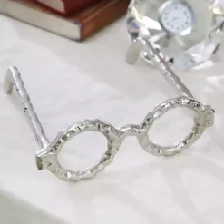 Clearance Kirklands Home Round Eye Glasses Sculpture Silver